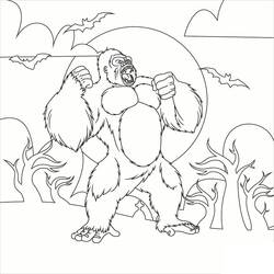 Disegno da colorare: King Kong (Supereroi e Supercattivi) #203393 - Pagine da Colorare Stampabili Gratuite