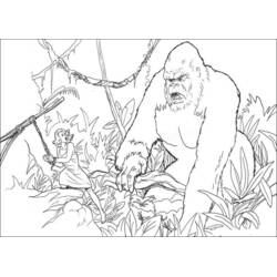 Disegno da colorare: King Kong (Supereroi e Supercattivi) #79138 - Pagine da Colorare Stampabili Gratuite