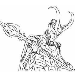 Disegno da colorare: Loki (Supereroi e Supercattivi) #172537 - Pagine da Colorare Stampabili Gratuite