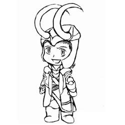Disegno da colorare: Loki (Supereroi e Supercattivi) #172545 - Pagine da Colorare Stampabili Gratuite