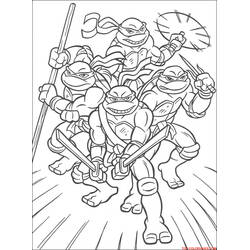 Disegno da colorare: Ninja Turtles (Supereroi e Supercattivi) #75354 - Pagine da Colorare Stampabili Gratuite