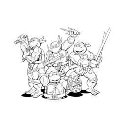 Disegno da colorare: Ninja Turtles (Supereroi e Supercattivi) #75491 - Pagine da Colorare Stampabili Gratuite