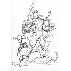 Disegni da colorare: Shazam - Pagine da Colorare Stampabili Gratuite