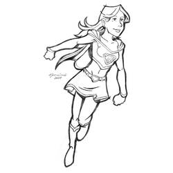 Disegno da colorare: Supergirl (Supereroi e Supercattivi) #83924 - Pagine da Colorare Stampabili Gratuite