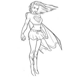 Disegni da colorare: Supergirl - Pagine da Colorare Stampabili Gratuite