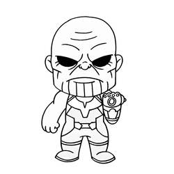 Disegni da colorare: Thanos - Pagine da Colorare Stampabili Gratuite
