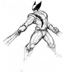 Disegno da colorare: Wolverine (Supereroi e Supercattivi) #74858 - Pagine da Colorare Stampabili Gratuite
