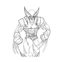 Disegno da colorare: Wolverine (Supereroi e Supercattivi) #74860 - Pagine da Colorare Stampabili Gratuite