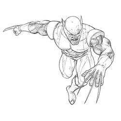 Disegno da colorare: Wolverine (Supereroi e Supercattivi) #74883 - Pagine da Colorare Stampabili Gratuite