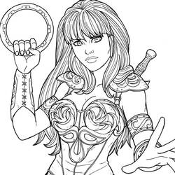Disegni da colorare: Xena - Pagine da Colorare Stampabili Gratuite