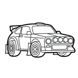 Disegni da colorare: Auto da Rally - Pagine da Colorare Stampabili Gratuite