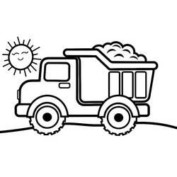 Disegni da colorare: Autocarro Ribaltabile - Pagine da Colorare Stampabili Gratuite