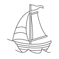 Disegni da colorare: Barca a Vela - Pagine da Colorare Stampabili Gratuite