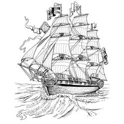 Disegno da colorare: Barca / Nave (Trasporti) #137439 - Pagine da Colorare Stampabili Gratuite