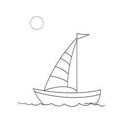 Disegno da colorare: Barca / Nave (Trasporti) #137447 - Pagine da Colorare Stampabili Gratuite