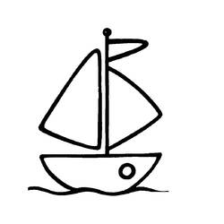 Disegno da colorare: Barca / Nave (Trasporti) #137449 - Pagine da Colorare Stampabili Gratuite