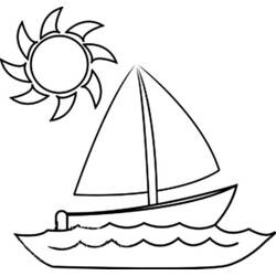 Disegno da colorare: Barca / Nave (Trasporti) #137456 - Pagine da Colorare Stampabili Gratuite