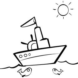 Disegno da colorare: Barca / Nave (Trasporti) #137459 - Pagine da Colorare Stampabili Gratuite
