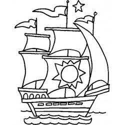 Disegno da colorare: Barca / Nave (Trasporti) #137460 - Pagine da Colorare Stampabili Gratuite