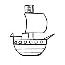 Disegno da colorare: Barca / Nave (Trasporti) #137475 - Pagine da Colorare Stampabili Gratuite