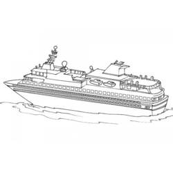 Disegno da colorare: Barca / Nave (Trasporti) #137544 - Pagine da Colorare Stampabili Gratuite