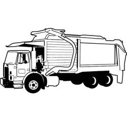 Disegni da colorare: Camion della Spazzatura - Pagine da Colorare Stampabili Gratuite
