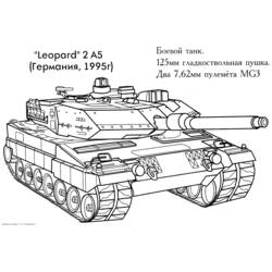 Disegno da colorare: Carro Armato (Trasporti) #138000 - Pagine da Colorare Stampabili Gratuite