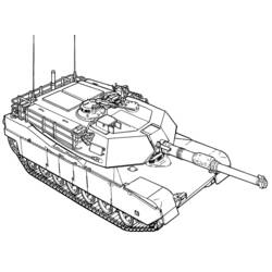Disegno da colorare: Carro Armato (Trasporti) #138002 - Pagine da Colorare Stampabili Gratuite