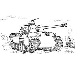 Disegno da colorare: Carro Armato (Trasporti) #138003 - Pagine da Colorare Stampabili Gratuite