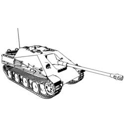 Disegno da colorare: Carro Armato (Trasporti) #138004 - Pagine da Colorare Stampabili Gratuite