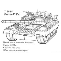 Disegno da colorare: Carro Armato (Trasporti) #138007 - Pagine da Colorare Stampabili Gratuite
