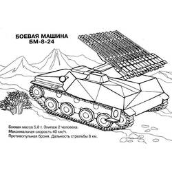 Disegno da colorare: Carro Armato (Trasporti) #138018 - Pagine da Colorare Stampabili Gratuite
