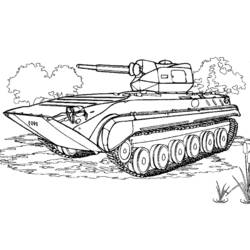 Disegno da colorare: Carro Armato (Trasporti) #138019 - Pagine da Colorare Stampabili Gratuite
