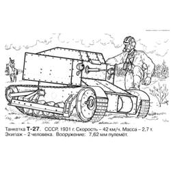 Disegno da colorare: Carro Armato (Trasporti) #138020 - Pagine da Colorare Stampabili Gratuite