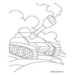 Disegno da colorare: Carro Armato (Trasporti) #138024 - Pagine da Colorare Stampabili Gratuite