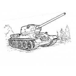 Disegno da colorare: Carro Armato (Trasporti) #138027 - Pagine da Colorare Stampabili Gratuite