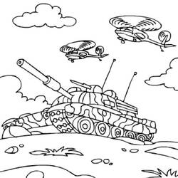 Disegno da colorare: Carro Armato (Trasporti) #138029 - Pagine da Colorare Stampabili Gratuite