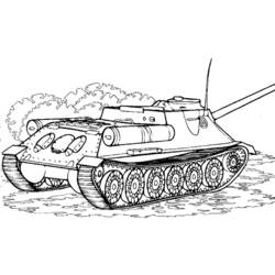 Disegno da colorare: Carro Armato (Trasporti) #138030 - Pagine da Colorare Stampabili Gratuite