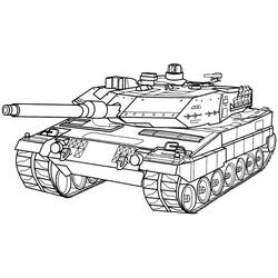 Disegno da colorare: Carro Armato (Trasporti) #138032 - Pagine da Colorare Stampabili Gratuite