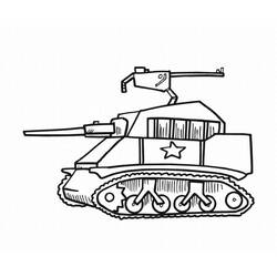 Disegno da colorare: Carro Armato (Trasporti) #138034 - Pagine da Colorare Stampabili Gratuite