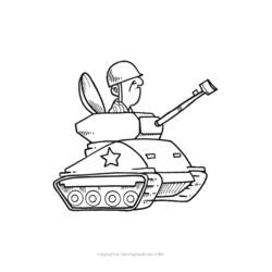 Disegno da colorare: Carro Armato (Trasporti) #138039 - Pagine da Colorare Stampabili Gratuite