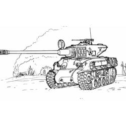 Disegno da colorare: Carro Armato (Trasporti) #138043 - Pagine da Colorare Stampabili Gratuite