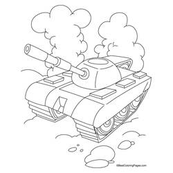 Disegno da colorare: Carro Armato (Trasporti) #138045 - Pagine da Colorare Stampabili Gratuite