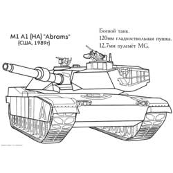 Disegno da colorare: Carro Armato (Trasporti) #138053 - Pagine da Colorare Stampabili Gratuite
