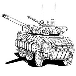 Disegno da colorare: Carro Armato (Trasporti) #138055 - Pagine da Colorare Stampabili Gratuite