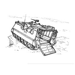 Disegno da colorare: Carro Armato (Trasporti) #138065 - Pagine da Colorare Stampabili Gratuite