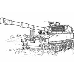 Disegno da colorare: Carro Armato (Trasporti) #138069 - Pagine da Colorare Stampabili Gratuite