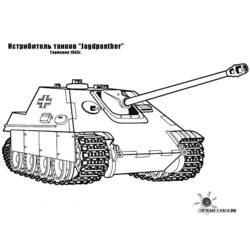 Disegno da colorare: Carro Armato (Trasporti) #138075 - Pagine da Colorare Stampabili Gratuite