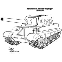Disegno da colorare: Carro Armato (Trasporti) #138078 - Pagine da Colorare Stampabili Gratuite