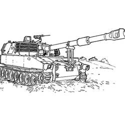 Disegno da colorare: Carro Armato (Trasporti) #138160 - Pagine da Colorare Stampabili Gratuite